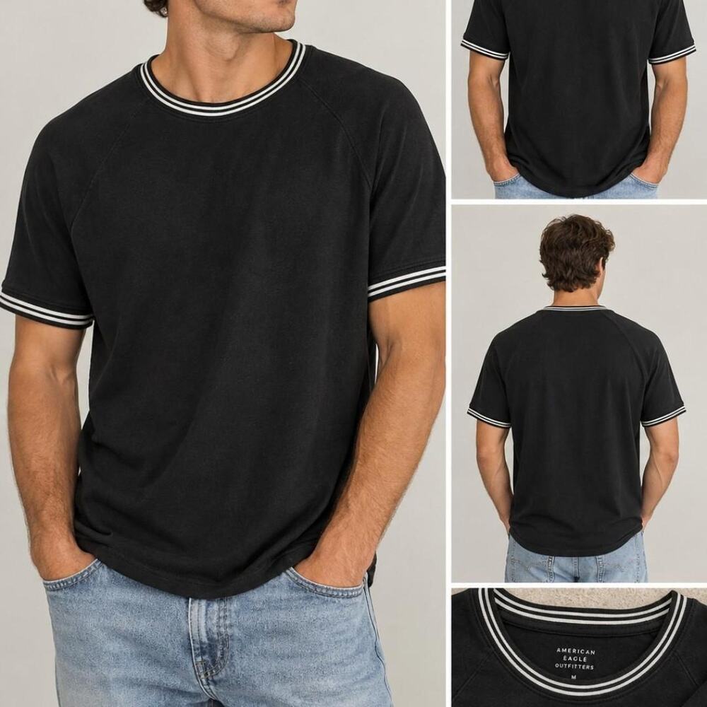 American eagle black t shirt with